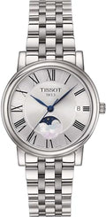 Tissot Womens Tissot Carson Premium Lady Moonphase Swiss Quartz Watch, Grey, Stainless Steel, 16 (T1222231103300)