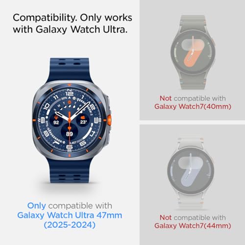Spigen Tempered Glass Screen Protector [GlasTR EZ FIT] designed for Galaxy Watch Ultra (2025-2024) - 2 Pack