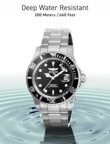 Invicta Men's Pro Diver Quartz Watch with Stainless Steel Strap, Silver, 20 (Model: 26970)