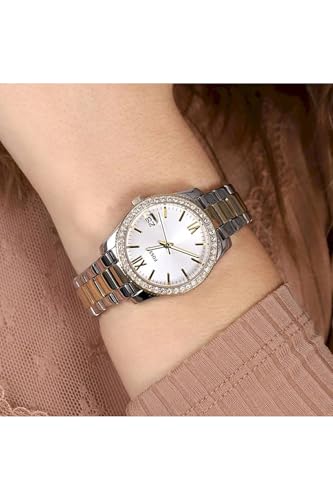 Fossil Women's Watch, Scarlette Quartz Stainless Steel Three-Hand Watch for Women, Color: Gold/Silver (Model: ES4319)