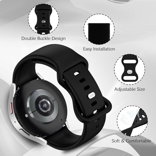 HAYONLIY 24 Pack Bands Compatible for Samsung Galaxy Watch 7/FE/6/5/4 40mm 44mm, 5 Pro, Watch 6/4 Classic 43mm 47mm 42mm 46mm, 20mm Sport Replacement Soft Silicone Strap for Women Men