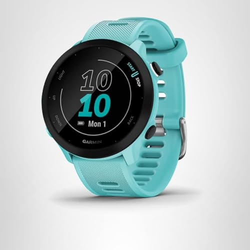 Garmin Forerunner 55, GPS Running Watch with Daily Suggested Workouts, Up to 2 Weeks of Battery Life, Aqua