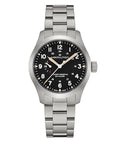 Hamilton Khaki Field Mechanical Mens Watch, 40mm Stainless Steel Case, Swiss made, Black Dial Analog Wrist Watch for Mens 100 Meters Water resitance, Sapphire Crystal, 3-Hand Movement, Stainless Steel Bracelet