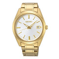 Seiko Men's Essentials Steel Two Tone Japanese Quartz With Gold Strap (Model: SUR314)