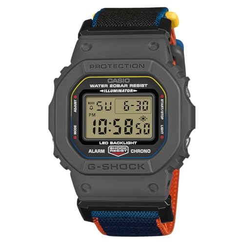 Casio G-Shock Cloth Band Dark Gray Digital Watch DW5600MNC-8A2
