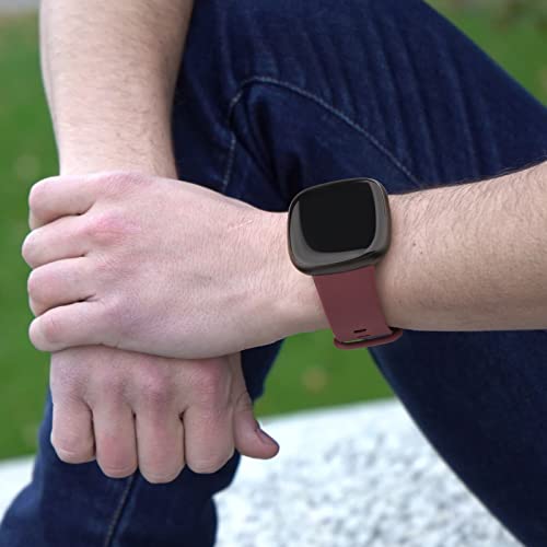 6 PACK Bands Compatible with Fitbit Versa 4 / Versa 3 / Fitbit Sense 2 / Sense Bands for Women Men, Soft Sport Wristbands Replacement Smart Watch Straps (6PACK A,Small)