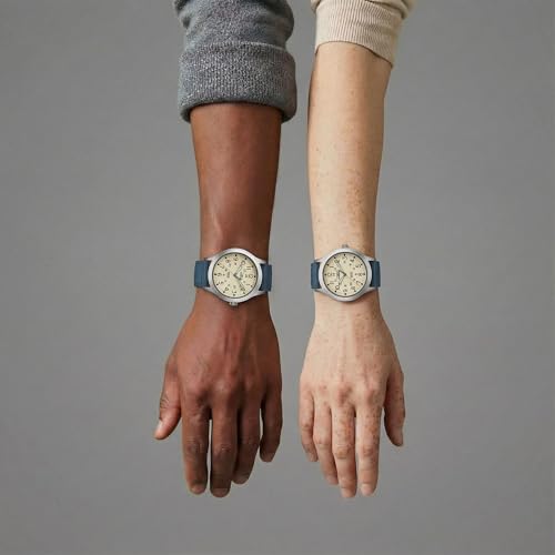 Timex Unisex TW4B13800 Expedition Scout 36mm Blue/Natural Nylon Strap Watch