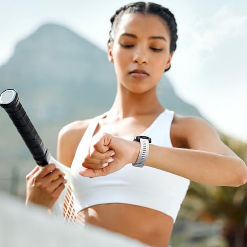 GEAK Compatible with Garmin Forerunner 245/645/55 Watch Band, 20mm Sport Strap Compatible with Garmin Vivoactive 6/Vivoactive 5 Bands,Soft Wristbands for Venu/Venu SQ/Vivomove HR/Galaxy Watch 7/6/5/4