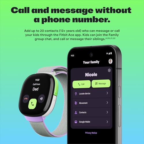 Fitbit Google Ace LTE - Kids Smartwatch with Call, Message, GPS, and Activity-Based Games, Ace Pass Data Plan Required - Mild - Strange Arcade