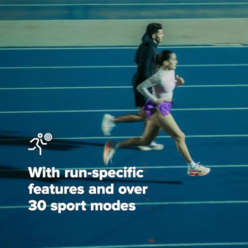 SUUNTO Run Running GPS Sports Watch with Silicone Strap, 1.32" AMOLED Touchscreen w/Crown Button, Wrist Heart-Rate & Sleep Health Tracking, Black