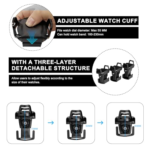DUKWIN Watch Winder for 12 Automatic Watches, Fingerprint Lock Watch Winders with LCD Touchscreen, Blue LED Light, Remote Control,Adjustable Pillow and Quiet Motor for Universal Watches, 5TPD