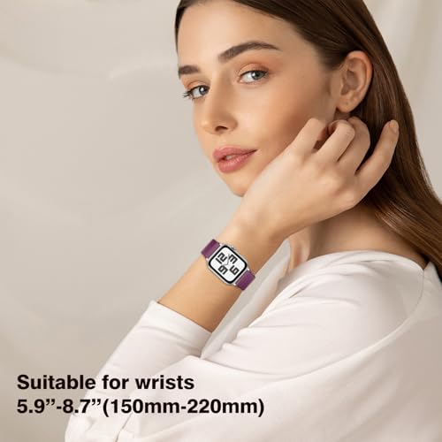 ONFNZ 6 Pack Nylon Sport Loop Band for Women & Men, Soft Adjustable Replacement Straps for iWatch Series 11 & 10, Plum/Rose Pink/Light Pink/Black/Shimmering White/Blue Cloud, 38/40/41/42 mm