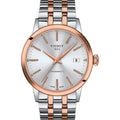 Tissot mens Classic Dream Stainless Steel Dress Watch Rose Gold T1294072203100