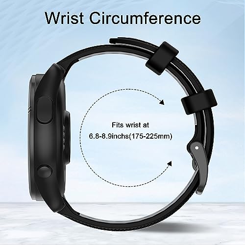 ISABAKE 22mm Watch Strap for Forerunner 255 Music/Forerunner 265, Silicone Quick Release Replacement Band for Garmin Venu 2/Vivoactive 4/Samsung Galaxy Watch 3 45mm