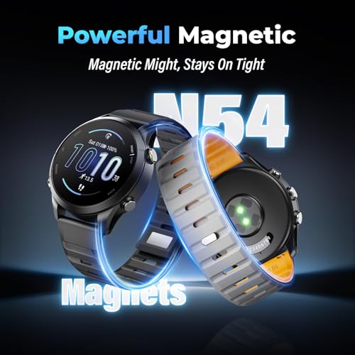 Strong Magnetic Watch Bands for Garmin Vivoactive 6/5/3, 20mm Quick Release Bands Compatible with Garmin Forerunner 165/245/645/55/570 42mm, Silicone Sport Strap for Garmin Venu 2 Plus/Venu Sq/Sq 2