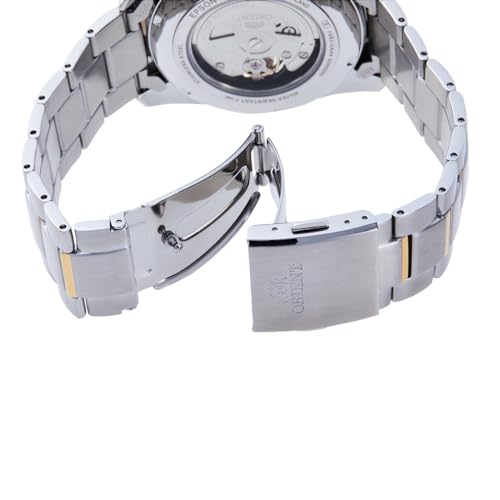 Orient RN-AR0006S Men's Automatic Watch, Contemporary Semi-Skeleton Mechanical Automatic, Open Heart, White, Watch Orient, Mechanical