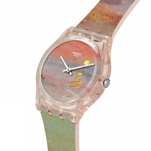Swatch Gent Biosourced Unisex Watch Casual Polymer Pink Quartz Waterproof Turner's Scarlet Sunset