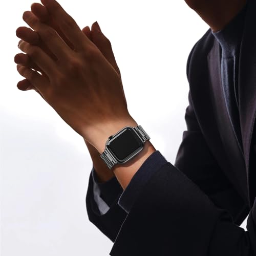 EPULY Metal Band Compatible with Apple Watch Bands for Men 49mm 46mm 45mm 44mm 42mm 41mm 40mm 38mm, Business Stainless Steel Strap for iWatch Bands Series 11 10 9 8 7 6 5 4 3 2 1, SE3 2 1, Ultra3 2 1