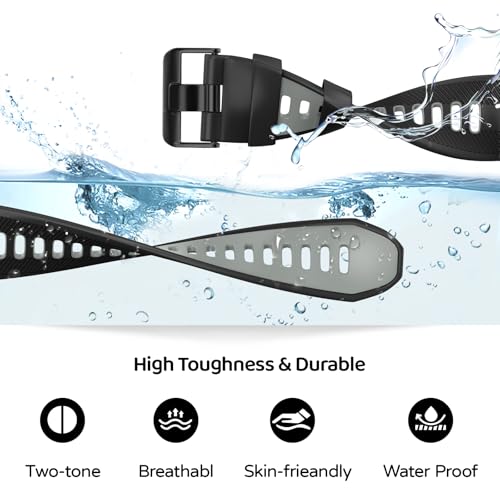 U-LIMVE Watch Band for Garmin Forerunner 965/Forerunner 955/Forerunner 945/Forerunner 935, Soft Silicone 22mm Replacement Bands