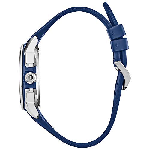 Citizen Men's Eco-Drive Weekender Watch in Stainless Steel with Blue Polyurethane Strap, Blue Dial (Model: AW1158-05L)