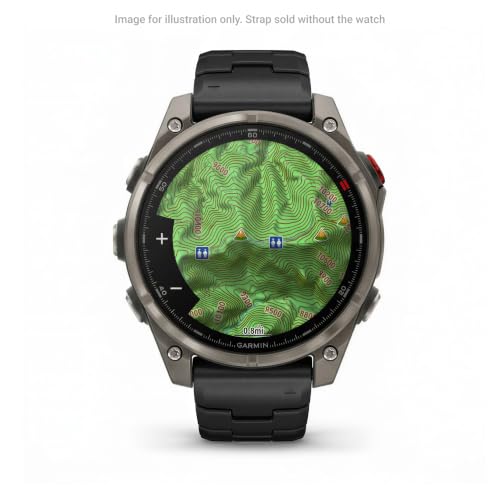Garmin QuickFit 22 Watch Band - Vented Titanium Bracelet with Carbon Gray DLC Coating