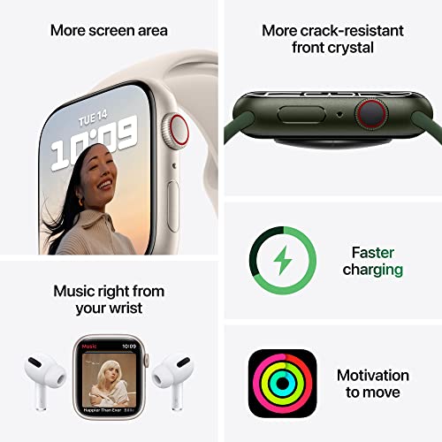 Apple Watch Series 7 (GPS + Cellular, 45MM) Graphite Stainless Steel Case with Midnight Sport Band (Renewed)