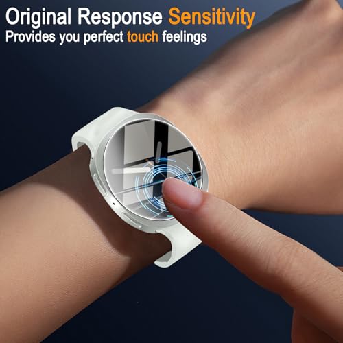 SiHPuoy 4 Pack for Samsung Galaxy Watch 8 Screen Protector 40mm Tempered Glass, HD Ultra-thin,Anti Scratch, Bubble Free, Case Friendly, Accessories Film for Galaxy Watch 8 40mm