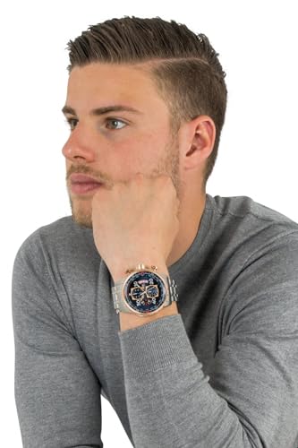 Invicta Men's Aviator Analog Display Japanese Quartz Watch, Rose Gold, Stainless Steel, 48mm