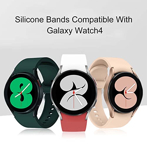 10 Pack No Gap Bands Compatible with Samsung Galaxy Watch 7 6 5 4 Band 40mm 44mm, Galaxy Watch 6 4 Classic 42mm 46mm 43mm 47mm 5 Pro 45mm, 20mm Soft Silicone Sport Strap Women Men