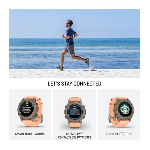 Garmin® Descent™ G2, Watch-Style Dive Computer, Bright AMOLED Display, Multiple Dive Modes, Health and Wellness Features, Paloma with Shell Pink Band