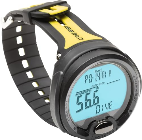 Cressi Leonardo 2.0 Dive Computer - Black/Yellow - Backlit & Water Resistant Dive Watch - Nitrox & Gauge Diving Computer - Sport Watch