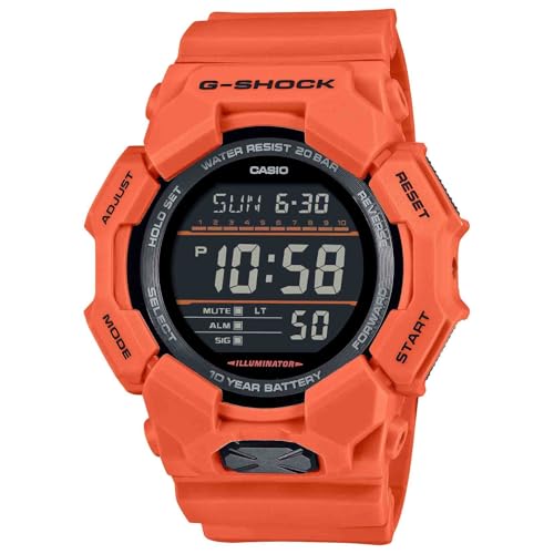 Casio G-Shock Red Orange Digital 10 Year Battery Watch GD-010-4