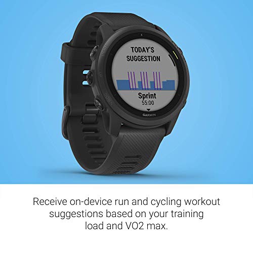 Garmin Forerunner 745, GPS Running Watch, Detailed Training Stats and On-Device Workouts, Essential Smartwatch Functions, Black (010-02445-00) (Renewed)
