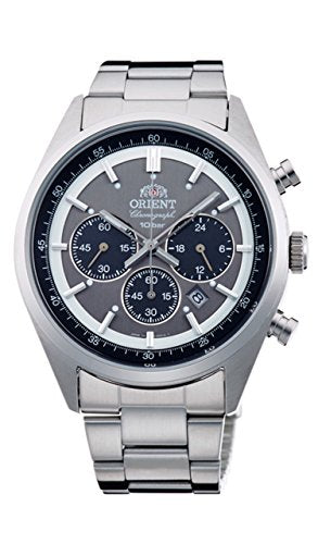 Orient Sporty Neo 70's Neo Seventees Solar Panda Wristwatch, Dark Gray, Gray (Dark Gray), Watch