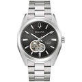 Bulova Men's Classic Surveyor 3-Hand Automatic Watch, Hack Feature, Luminous Hand, Open Aperture, Screw-Back Case, 42mm