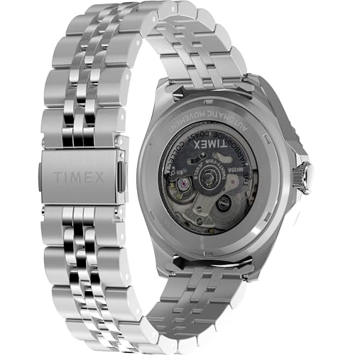 Timex Men's Harborside Coast 40mm Watch - Silver-Tone Bracelet Black Dial Silver-Tone Case