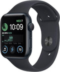 Apple Watch SE (2nd Gen) [GPS + Cellular, 40mm] - Midnight Aluminum Case with Midnight Sport Band, S/M (Renewed Premium)
