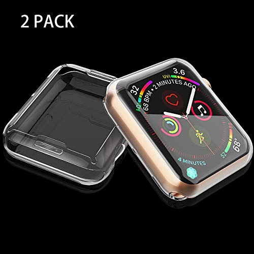 [2-Pack] JULK 40mm Case for Apple Watch New SE 3 (2025) / Series 6 / Series 5 / Series SE/Series 4 Screen Protector, Overall Protective Soft Case TPU HD Ultra-Thin Cover for iWatch, 2 Transparent