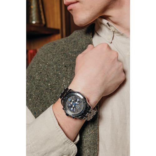 Bulova Men's Marine Star 'Series A' Gray IP Stainless Steel with Blue Accents Chronograph Quartz Watch, 4mm Style: 98B411