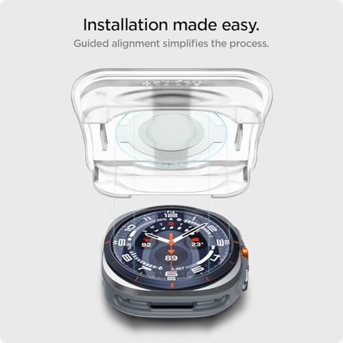 Spigen Tempered Glass Screen Protector [GlasTR EZ FIT] designed for Galaxy Watch Ultra (2025-2024) - 2 Pack