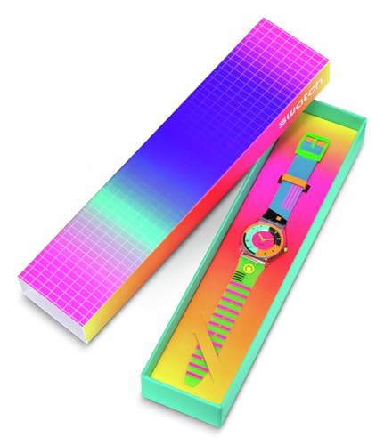 Swatch Skin Classic Biosourced Unisex Watch Casual Polymer Multicolor Quartz Waterproof Swatch Neon Hot Racer