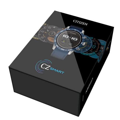 Citizen CZ Smart PQ2 44MM Sport Smartwatch with YouQ App with IBM Watson® AI and NASA Research, Wear OS by Google, HR, GPS, Fitness Tracker, Amazon Alexa™, iPhone Android Compatible, IPX6 Rating