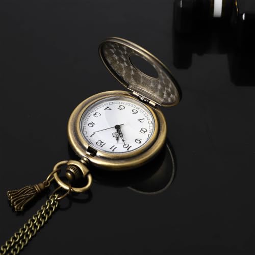 NEWITIN Vintage Pocket Watch Diameter Bronze Watch with Chain Costume Watches Accessories Pocket Watches