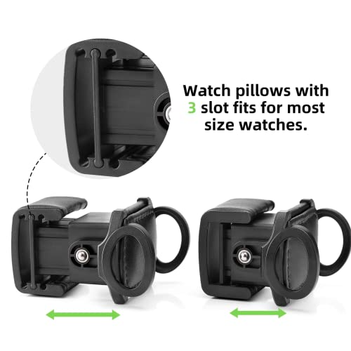 VLANDO Automatic Double Watch Winder for Men - Watch Winder Box with Jewelry Organizer Tray for Father Husband Dad, Japanese Quiet Motor, LED Light, Adjustable Watch Pillows - Black