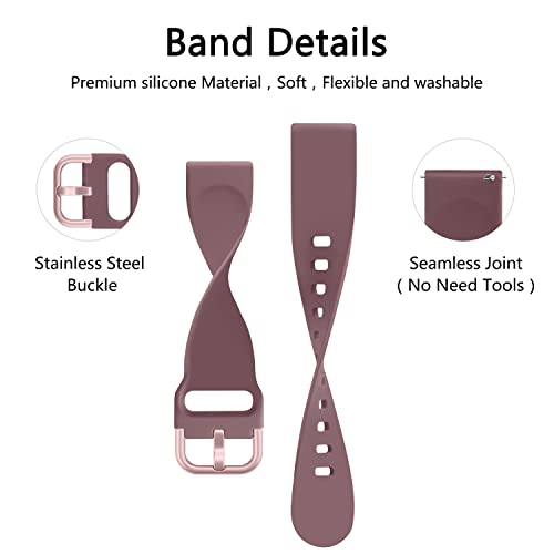 Tobfit 22mm Watch Bands Quick Release Watch Straps with Color Matched Metal Buckle, Soft Silicone Breathable Replacement Sport Watch Wristbands for Women Men