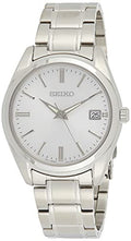 Seiko SUR307 Watch for Men - Essentials - Silver Dial with Sunray Finish, Date Calendar, LumiBrite Hands, Stainless Steel Case & Bracelet, and 100m Water Resistant