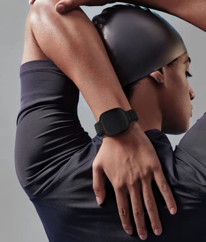Adorve Compatible with Fitbit Versa 3/Fitbit Versa 4 /Fitbit Sense/Sense 2 Bands for Women Men, Adjustable Stretchy Solo Loop Elastic Nylon Sport Strap for SmartWatch Replacement