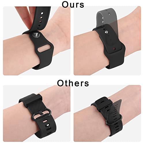 Meliya Bands Compatible with Samsung Galaxy Watch 7 & FE, 40mm & 20mm Soft Silicone Sport Replacement Straps for Women & Men (Black)