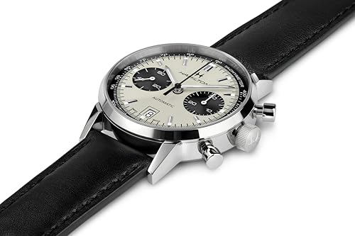 Hamilton American Classic Automatic Men's Watch, 40mm Stainless Steel Case, Swiss Made, White Dial Analog Wrist Watch for Men, 100m Waterproof, Sapphire Crystal, Cow Leather Strap