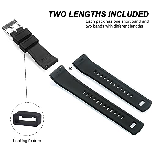 Hemsut Silicone Watch Bands, 18mm 20mm 22mm Quick Release Rubber Watch Strap for Men Women Soft Replacement, 10 Colors for Choose